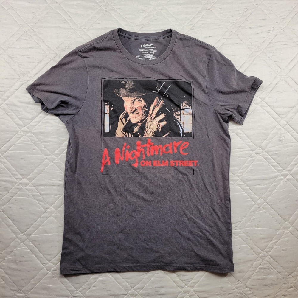 A Nightmare on Elm Street Freddy Krueger gray T shirt size M